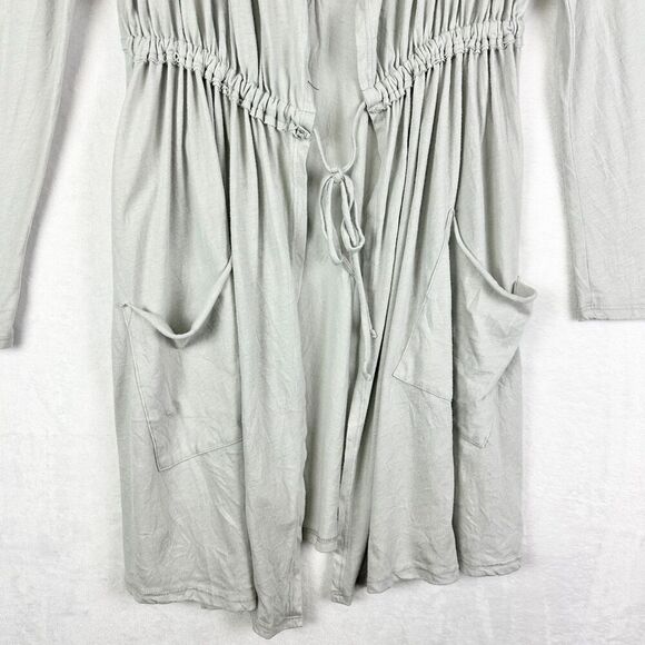 Chalet Lightweight Cardigan Jacket Size Large Lagenlook Cinch Tie Waist Pockets - Picture 5 of 8